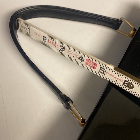 MEYER’S Black Vinyl Flap Satchel Expandable Purse - Picture 14 of 17